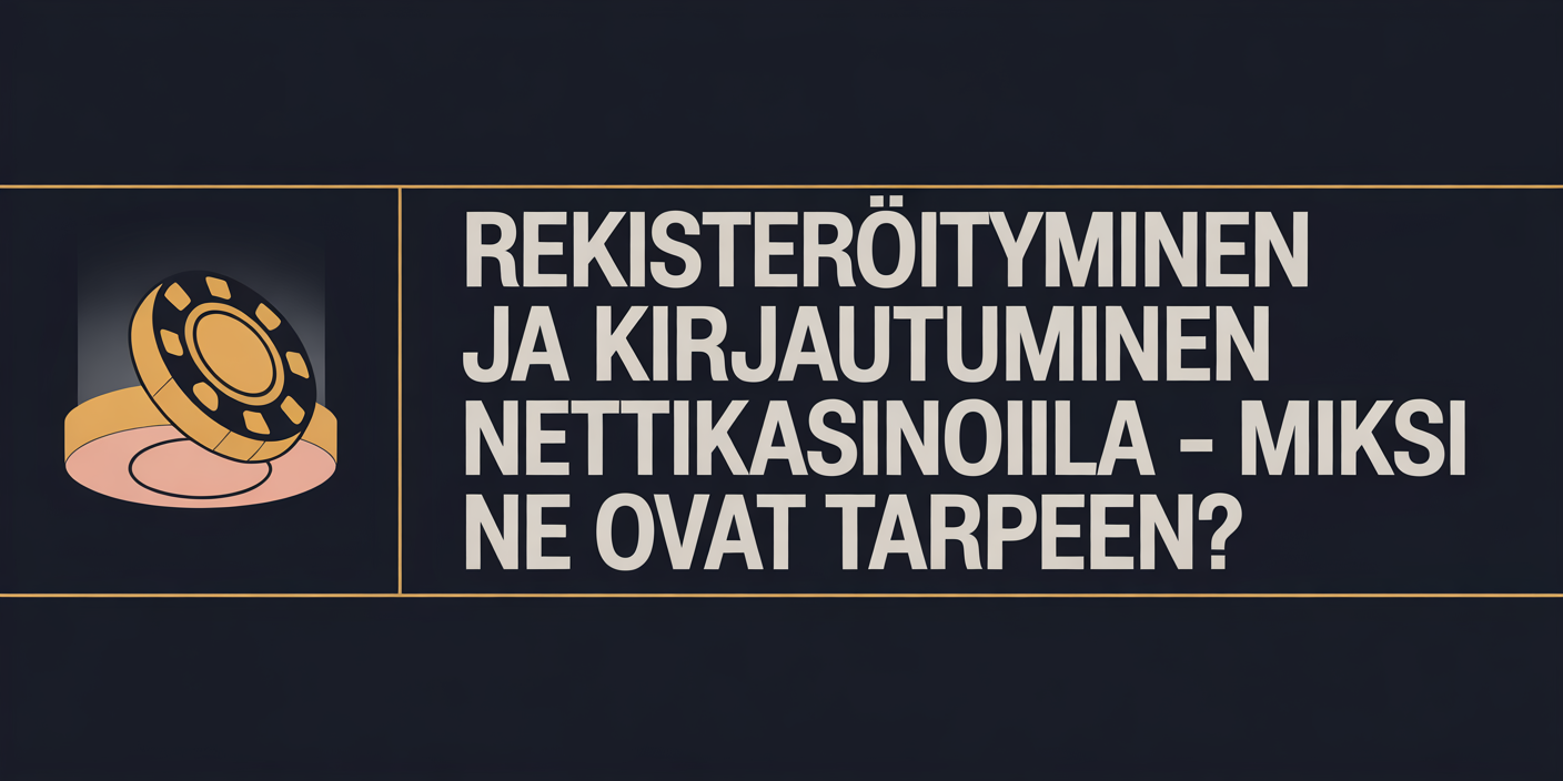 Rekisteröityminen ja kirjautuminen nettikasinoilla – miksi ne ovat tarpeen?
